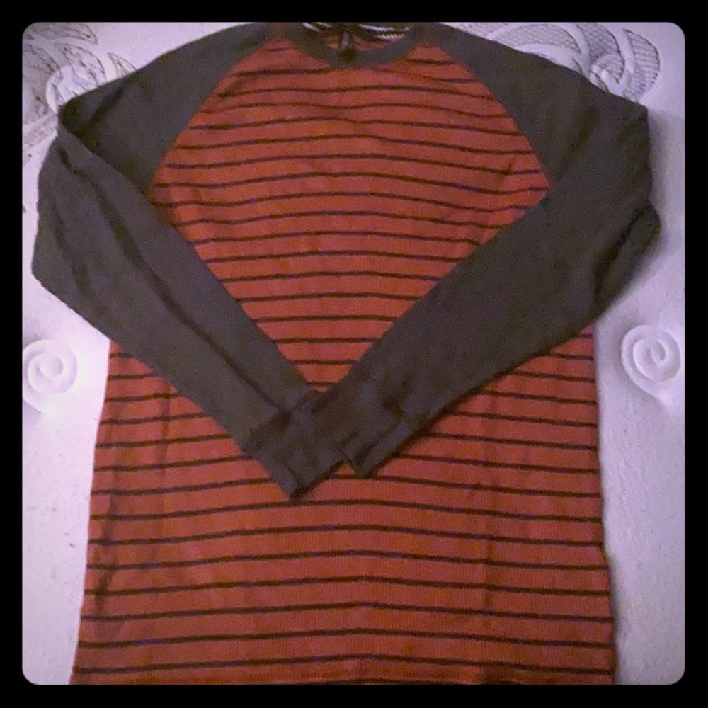 Never-Worn Long Sleeve Maroon and Dark Gray Shirt.